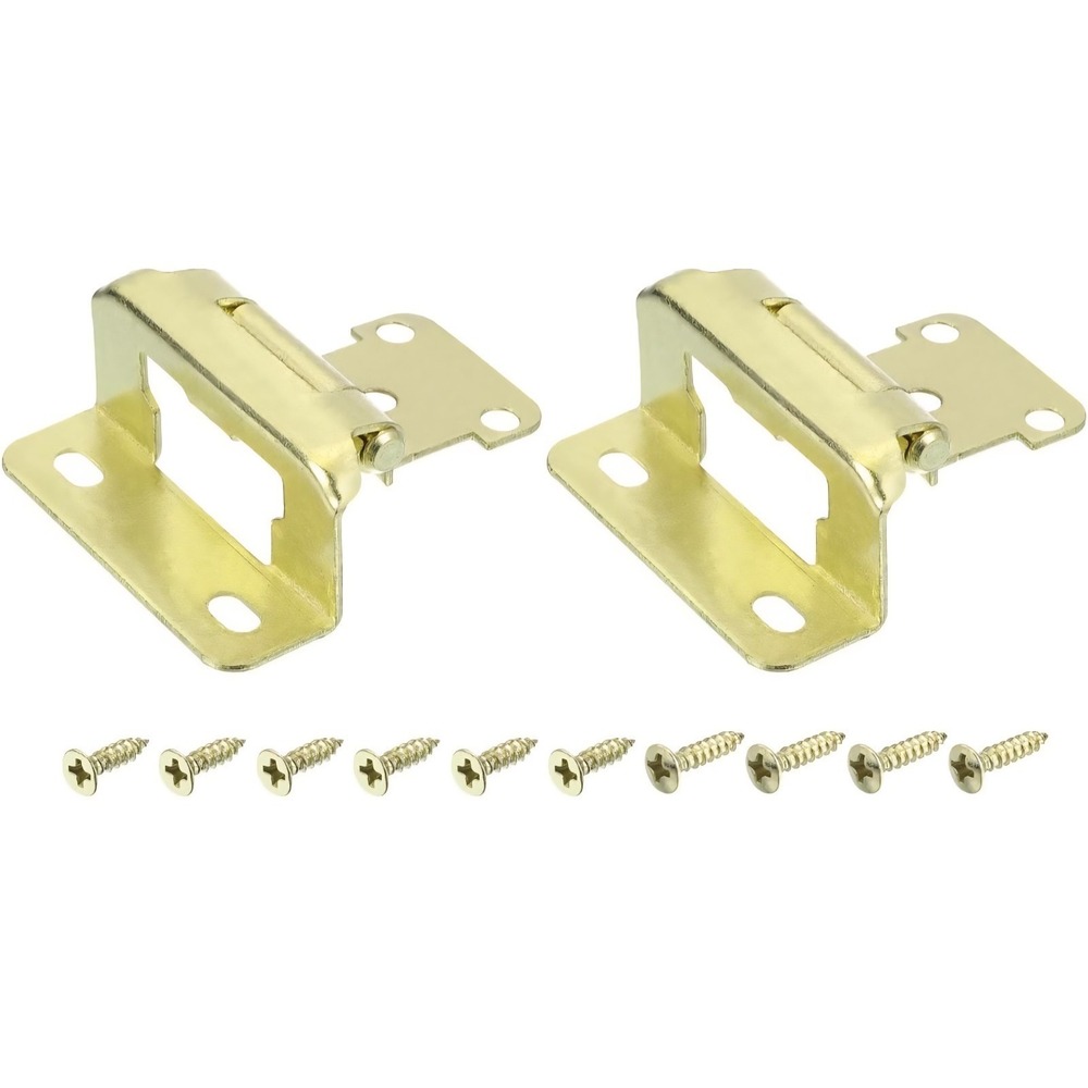 Uxcell 1/2" Overlay Cabinet Kitchen Hinges, 10 Set Semi-Concealed Hinges Face...